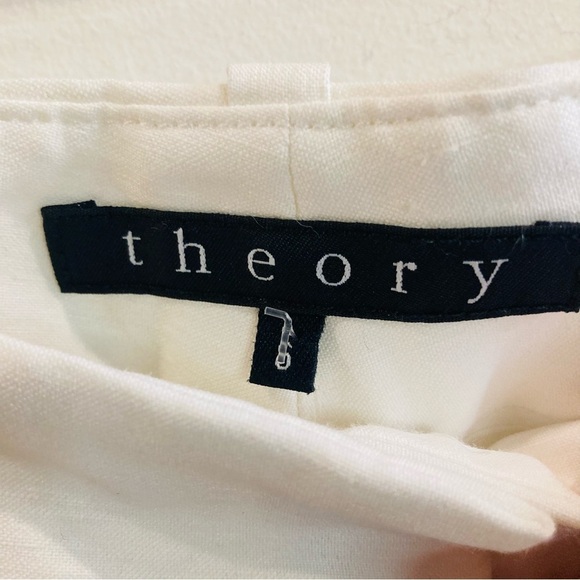 THEORY Sz 6 Emery 100% Linen Pockets Unlined Straight Leg Flowy Trousers NEW - Picture 4 of 13